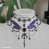 Silver or Golden Stainless Steel Witch Fairy Princess Necklace