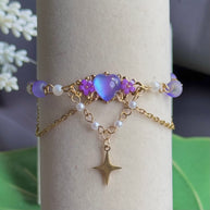 Golden Steel Purple Princess Bracelet