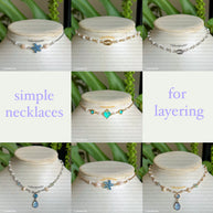 Golden or Silver Steel Mermaid Drop Layering Necklaces
