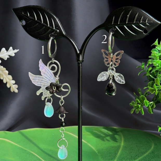 Silver Stainless Steel Morgana Earrings 1 pcs