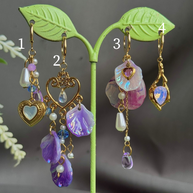 Golden or Silver Stainless Steel Coralina Earrings 1pcs