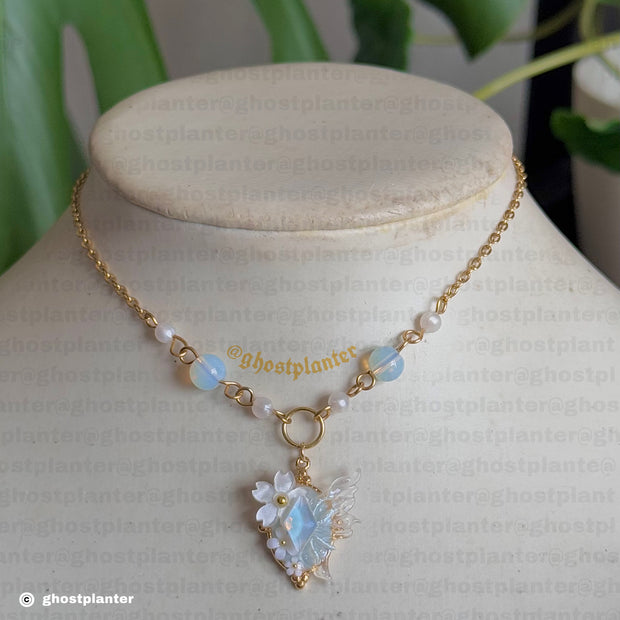 Silver or Golden Steel Selene Necklace