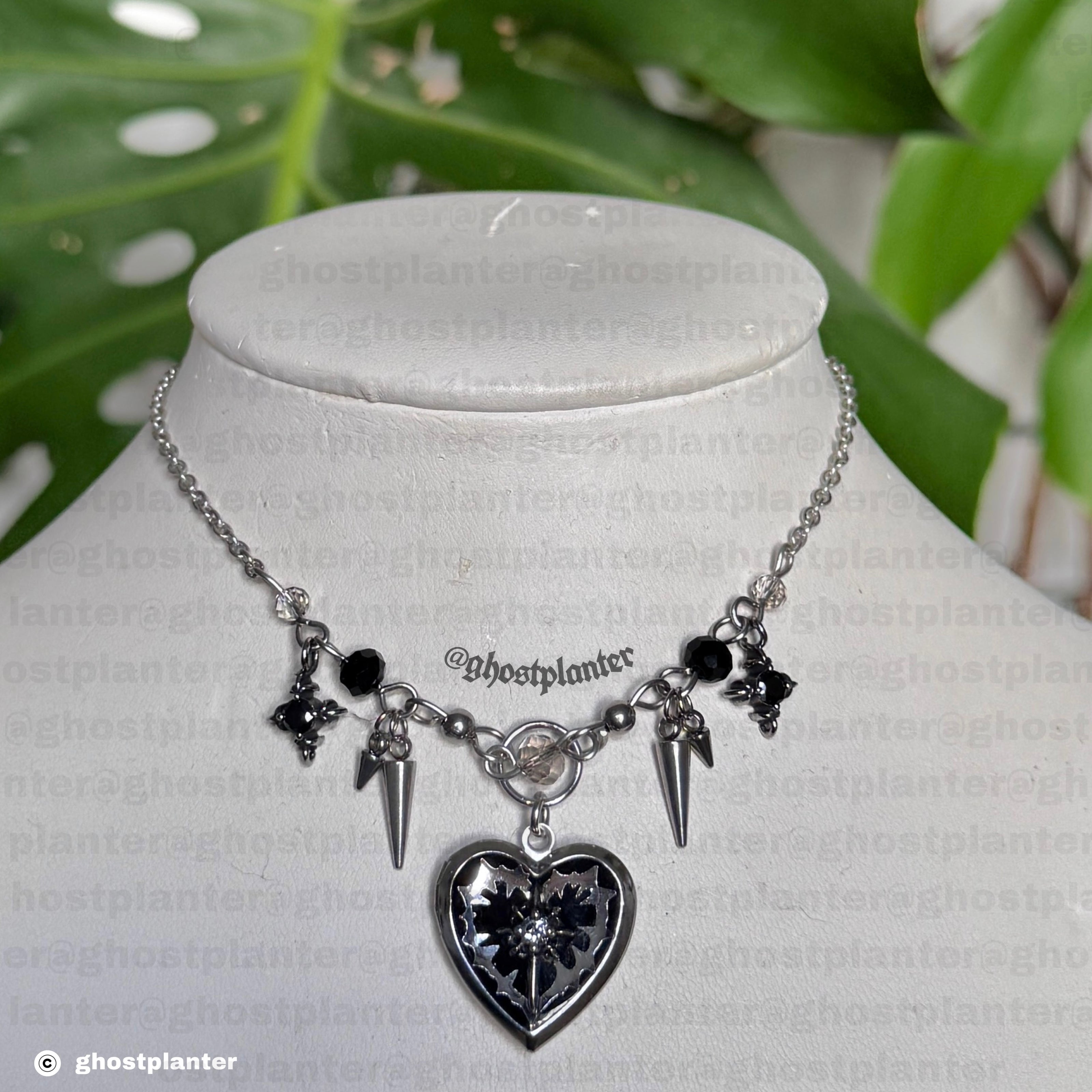 Silver Stainless Steel Goth Locket Necklaces