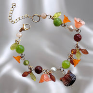 Silver or Golden Stainless Steel Autumn Cat Bracelet