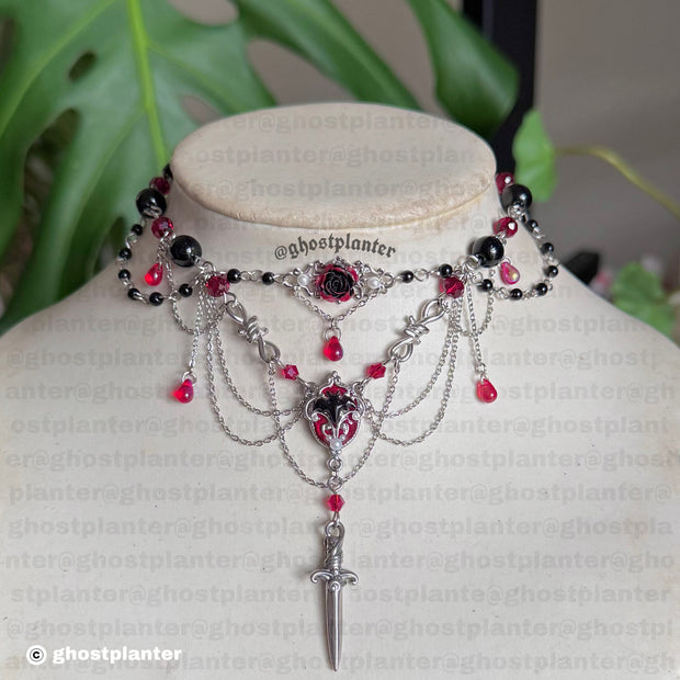 Silver or Golden Stainless Steel Dark Anna Necklace
