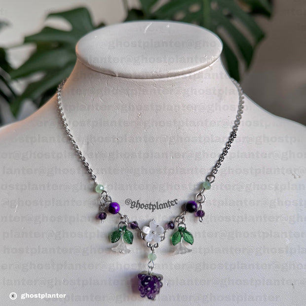 Golden or Silver Stainless Steel Blackberry Blossom Necklace