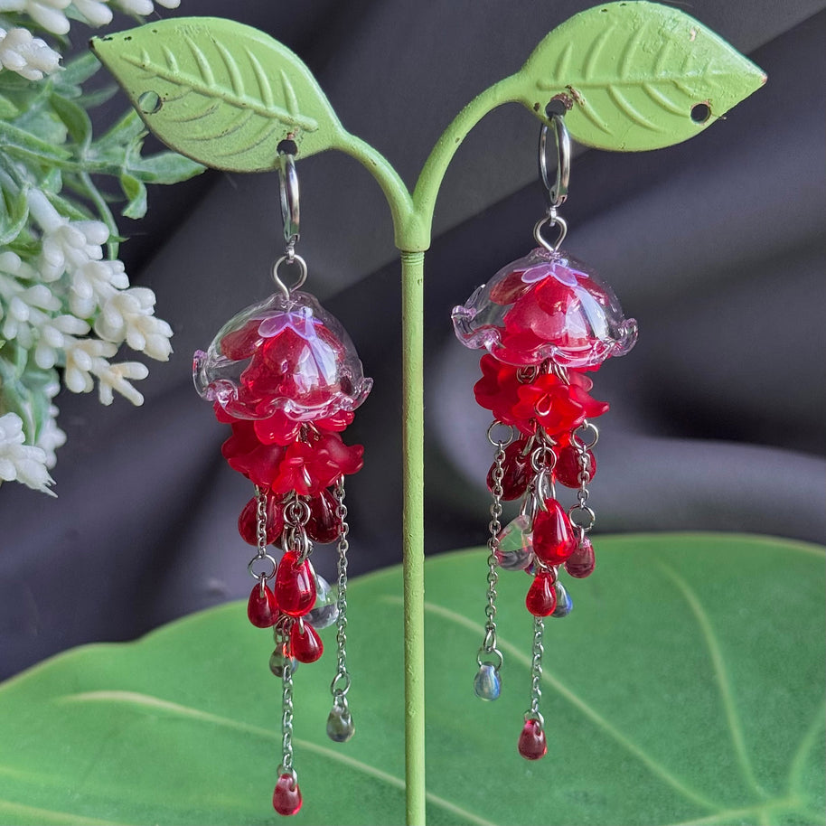 Customizable Steel Jellyfish Earrings Designs 1-6
