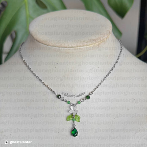 Gold or Silver Steel Impatiens Necklace