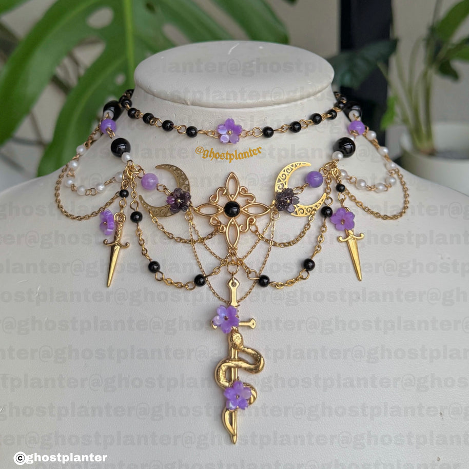 Golden Stainless Steel Diana Necklace