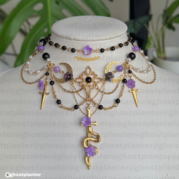 Golden Stainless Steel Diana Necklace