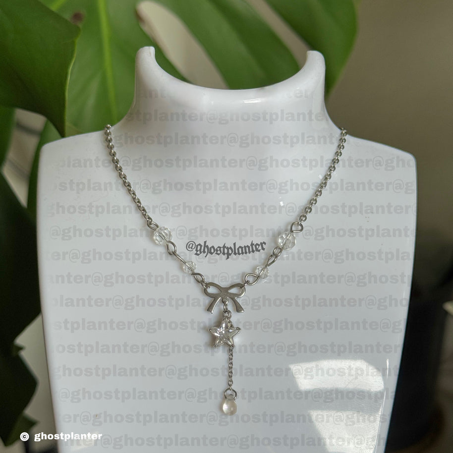 Golden or Silver Stainless Steel Starlight Necklace or Earrings