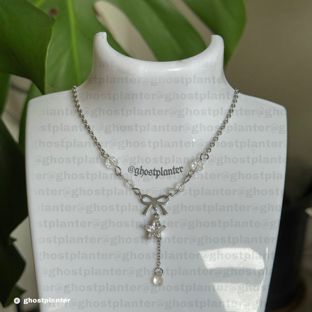 Golden or Silver Stainless Steel Starlight Necklace or Earrings