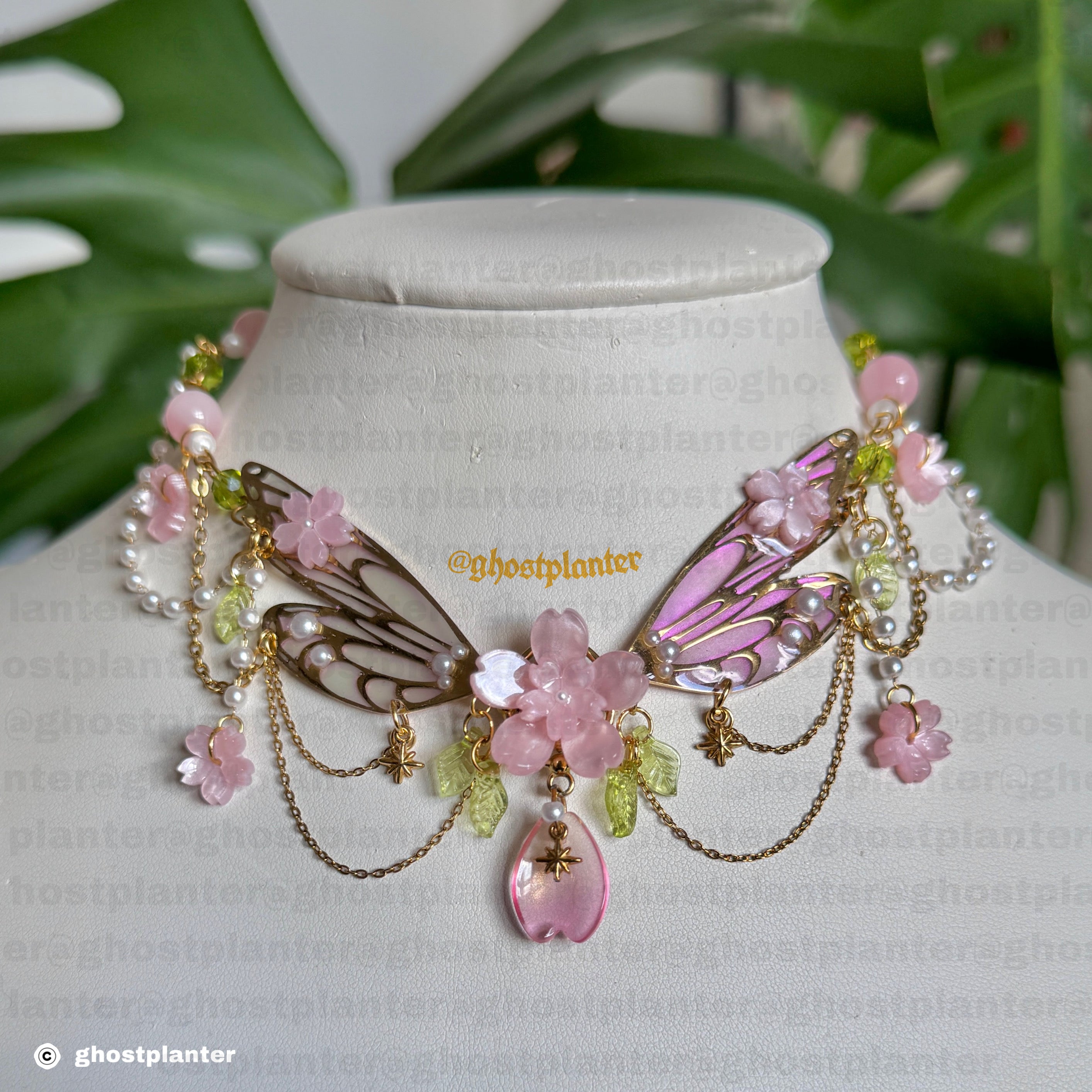 Golden or Silver Stainless Steel Sakura Fairy Princess Necklace
