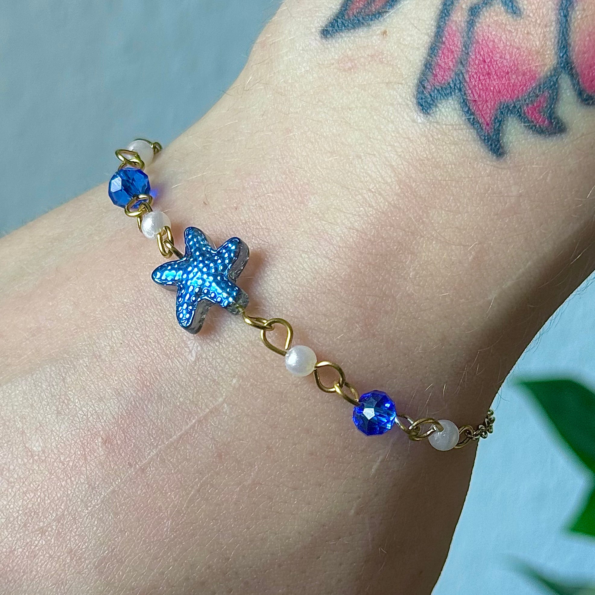 Gold or Silver Steel Starfish Bracelet