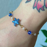 Gold or Silver Steel Starfish Bracelet
