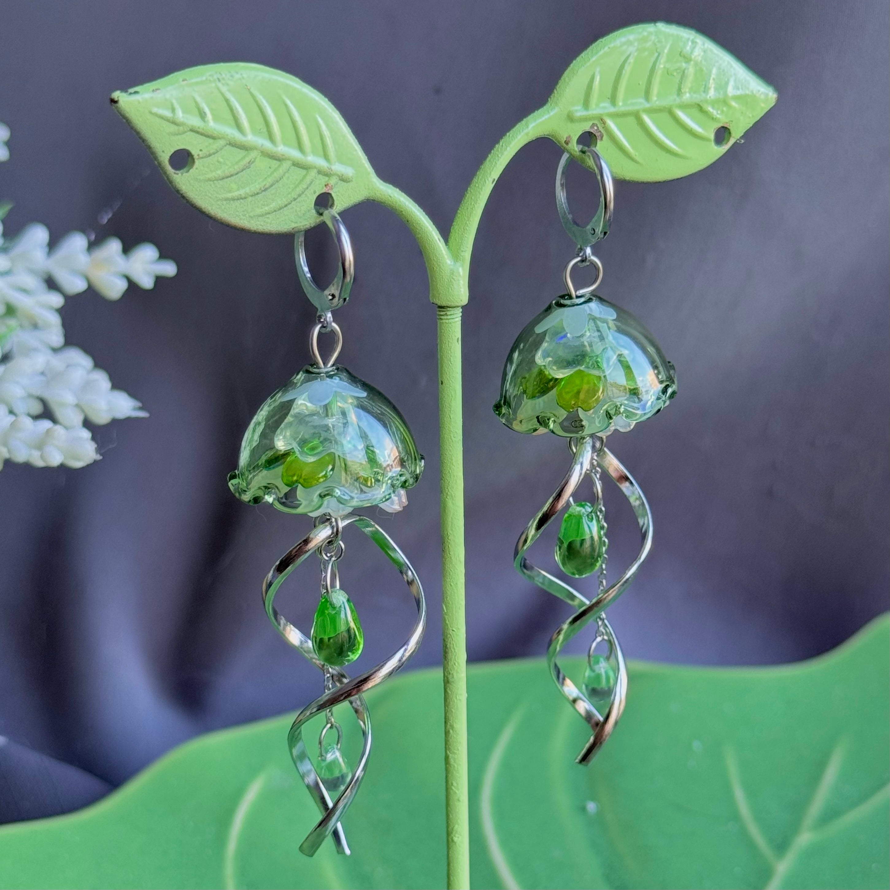 Customizable Steel Jellyfish Earrings Designs 1-6