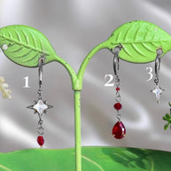 Golden or Silver Stainless Steel Edward Earrings 1pcs