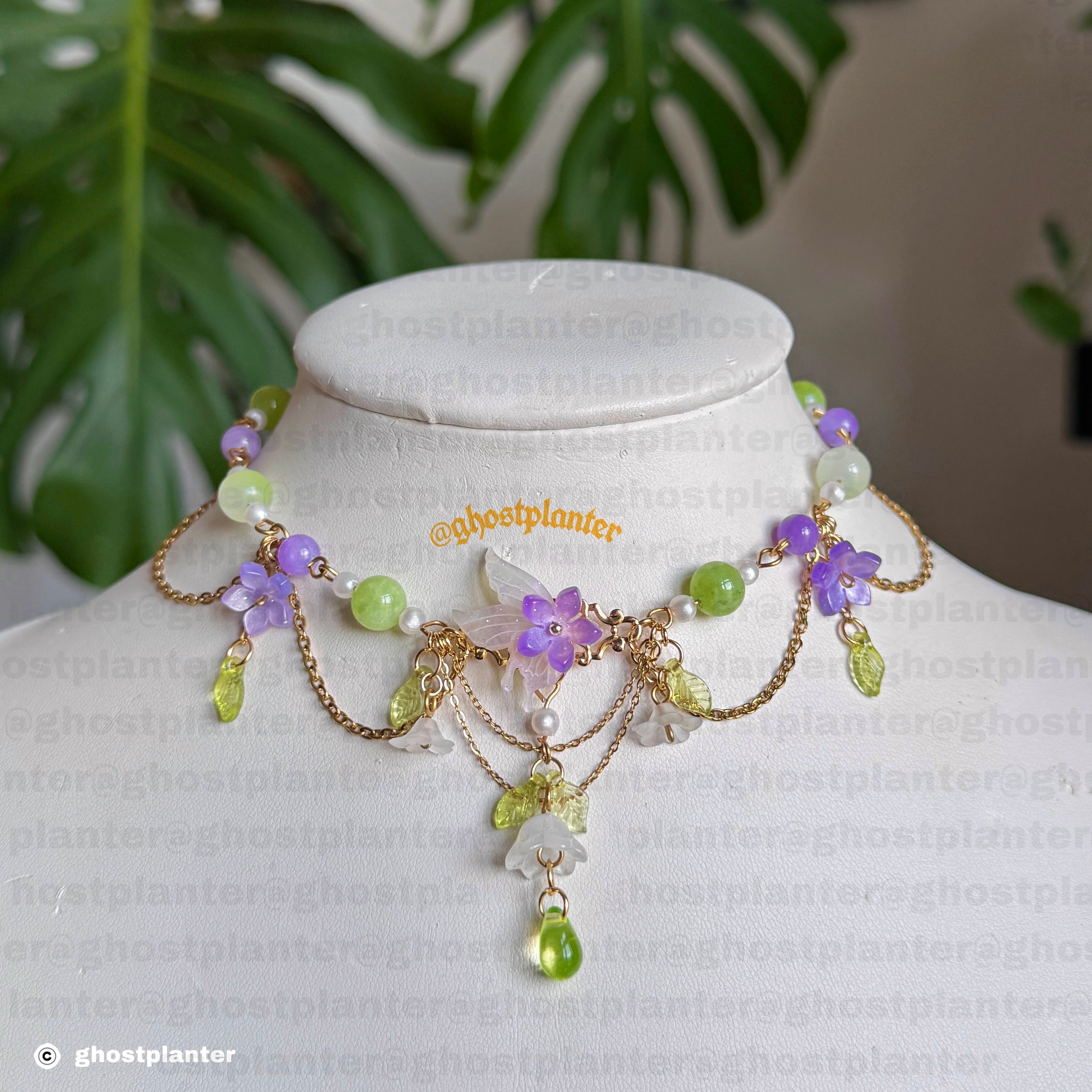 Golden Stainless Steel Springdew Necklace