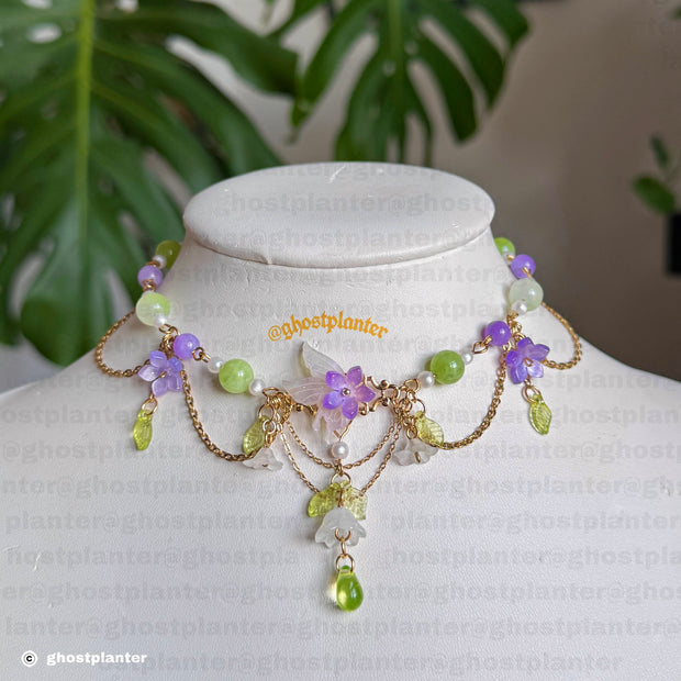 Golden Stainless Steel Springdew Necklace