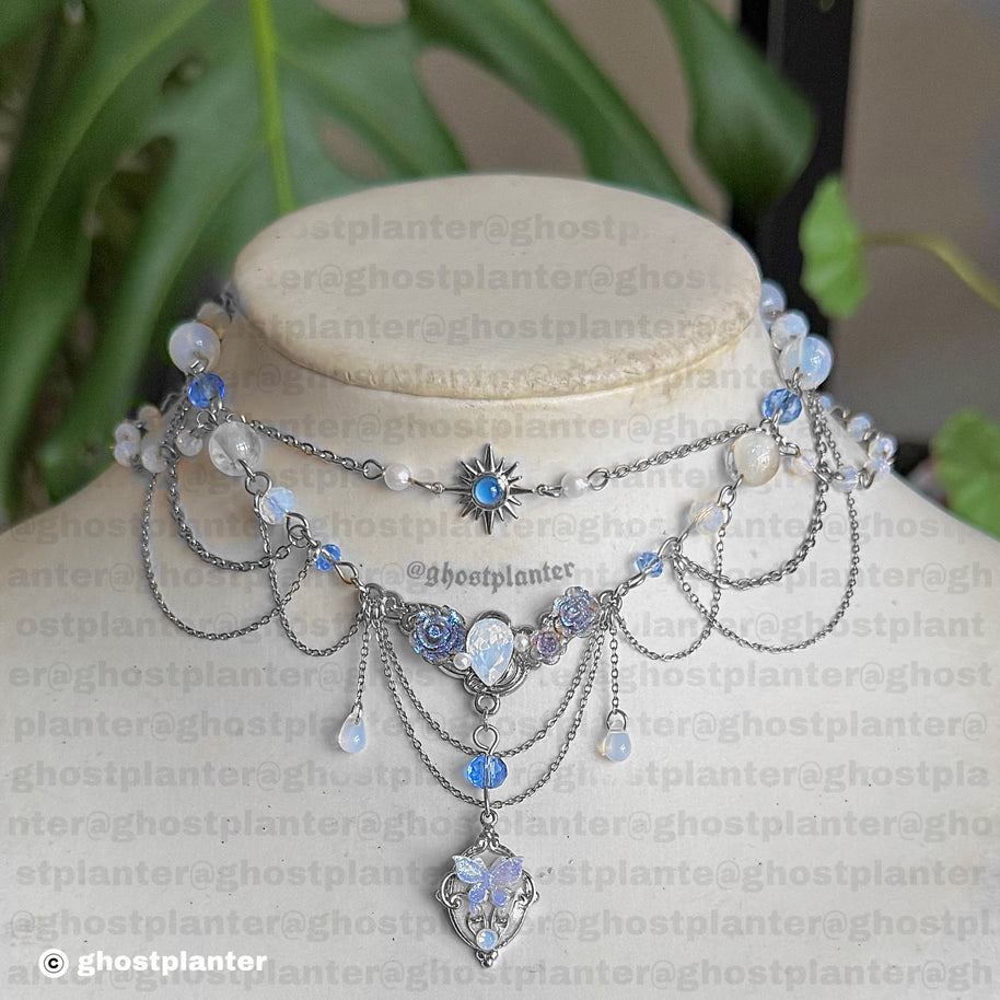 Golden or Silver Steel Jasmina Necklace