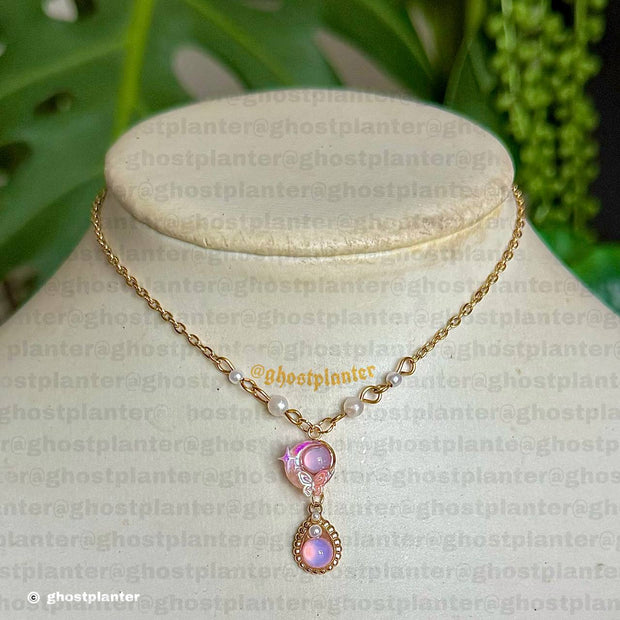 Gold or Silver Steel Moon Friendship Necklace / Single