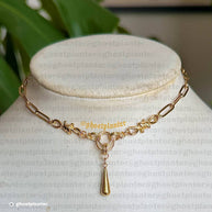 Silver or Golden Stainless Steel Czar Necklace