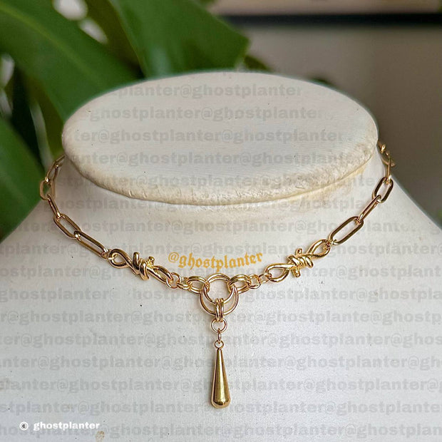 Silver or Golden Stainless Steel Czar Necklace