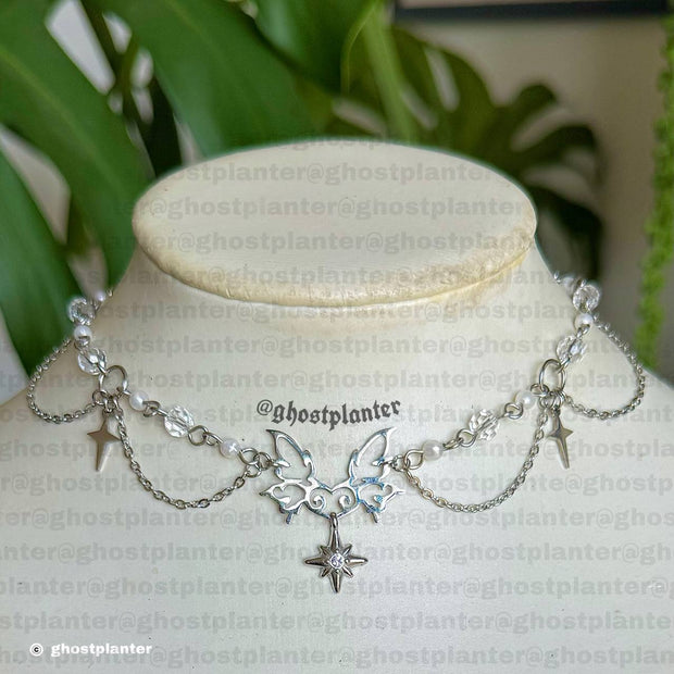 Silver Steel Rosa Necklace