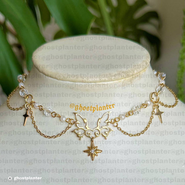 Golden Steel Rosa Necklace