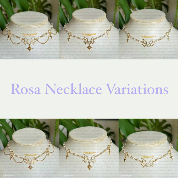 Golden Steel Rosa Necklace