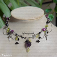 Silver Stainless Steel Blackberry Necklace