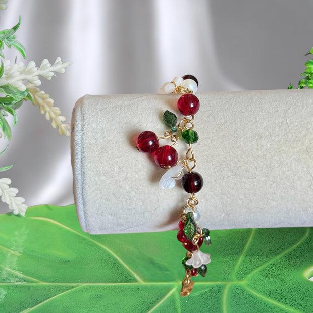 Silver or Golden Stainless Steel Cherry Bracelet