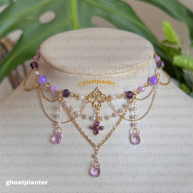 Golden or Silver Stainless Steel Sweet Royal Necklace