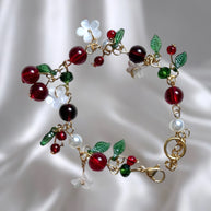 Silver or Golden Stainless Steel Cherry Bracelet
