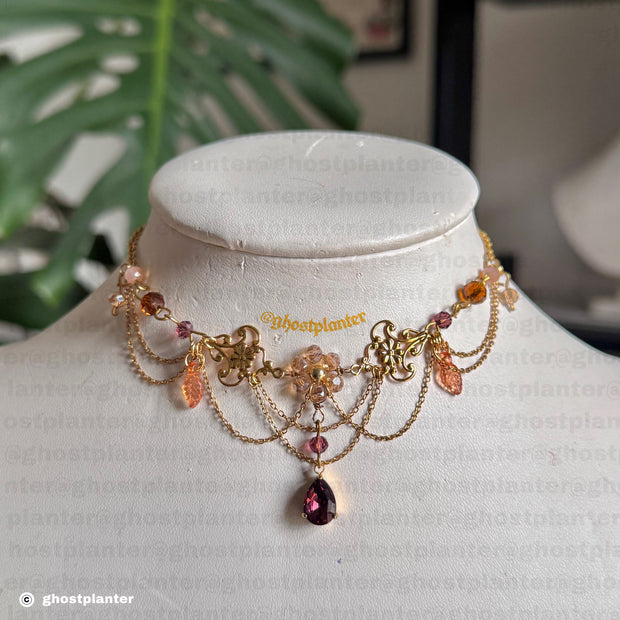 Silver or Golden Stainless Steel Elegant Autumn Necklace