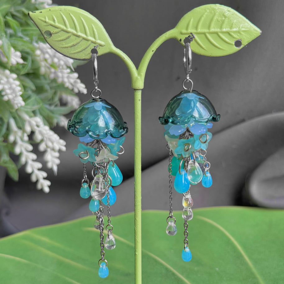 Customizable Steel Jellyfish Earrings Designs 1-6