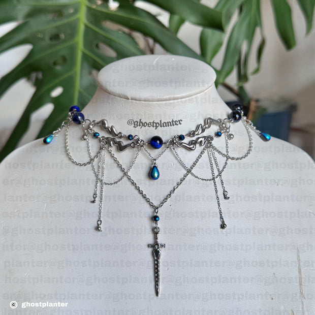 Silver Stainless Steel Deep Sea Warrior Necklace