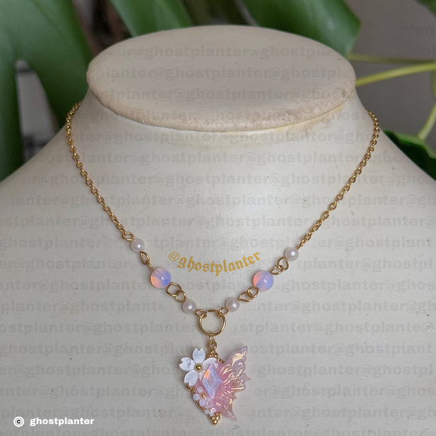 Silver or Golden Steel Selene Necklace