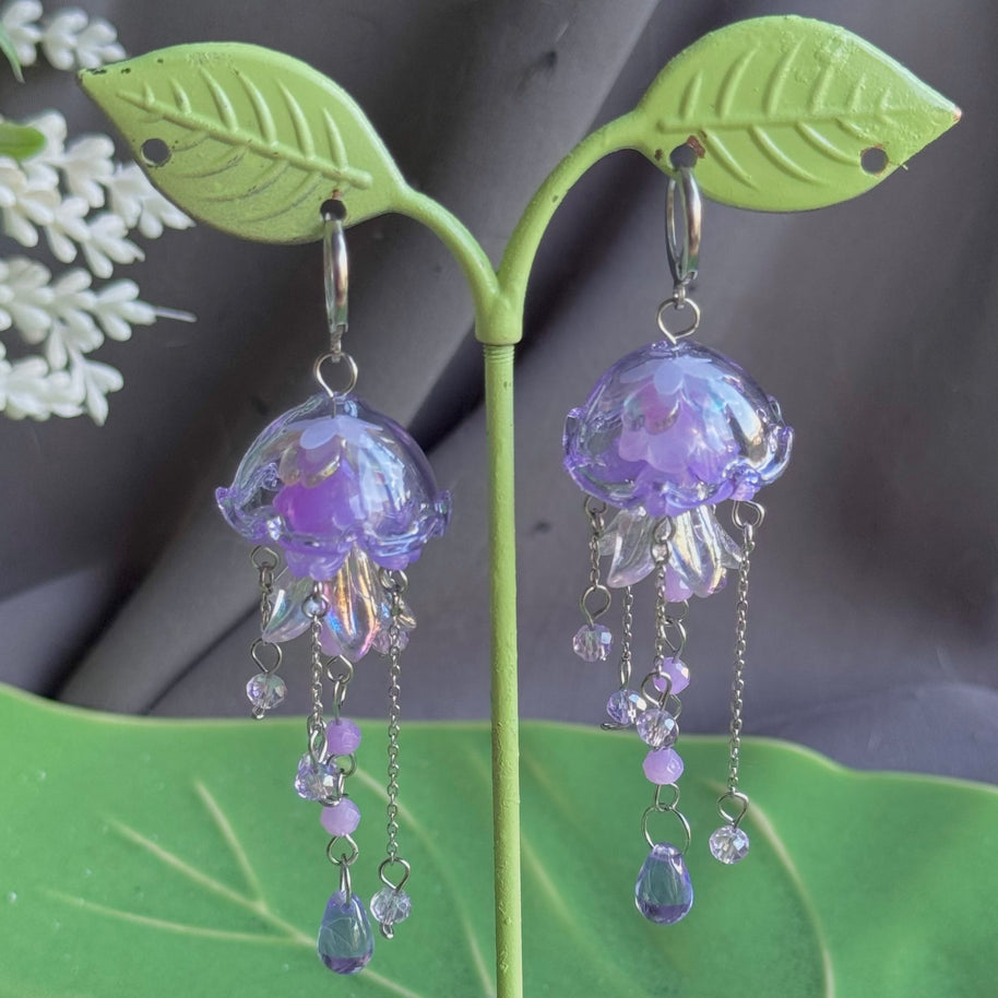 Customizable Steel Jellyfish Earrings Designs 1-6