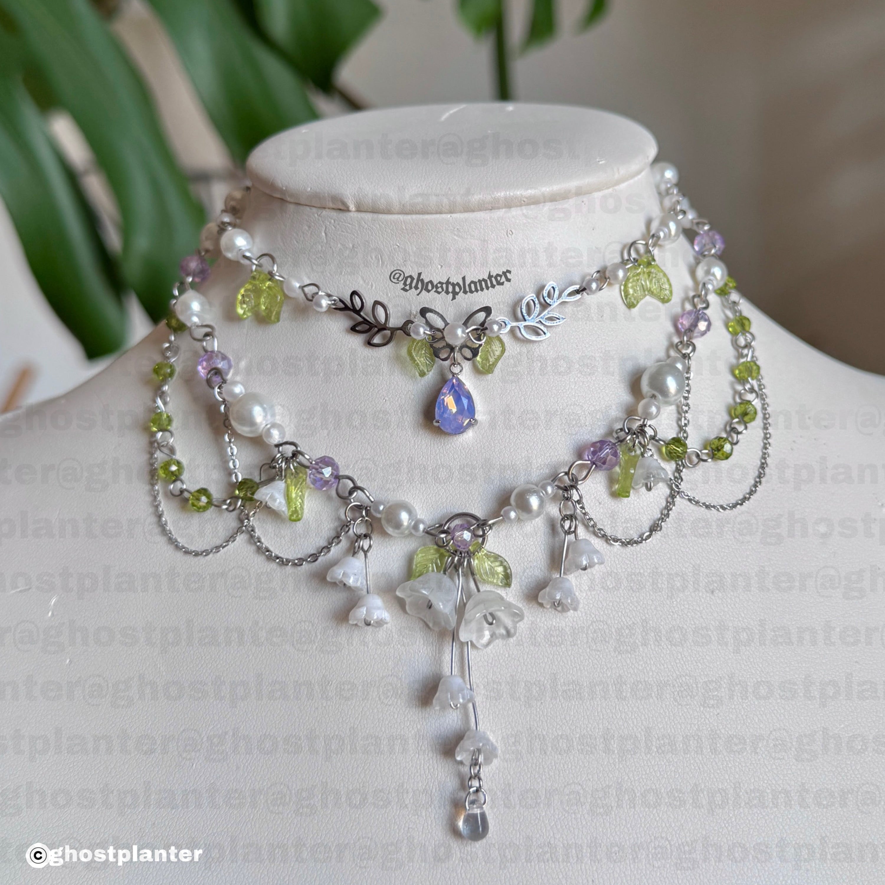 Silver or Golden Stainless Steel Lilly of the Valley Necklaces