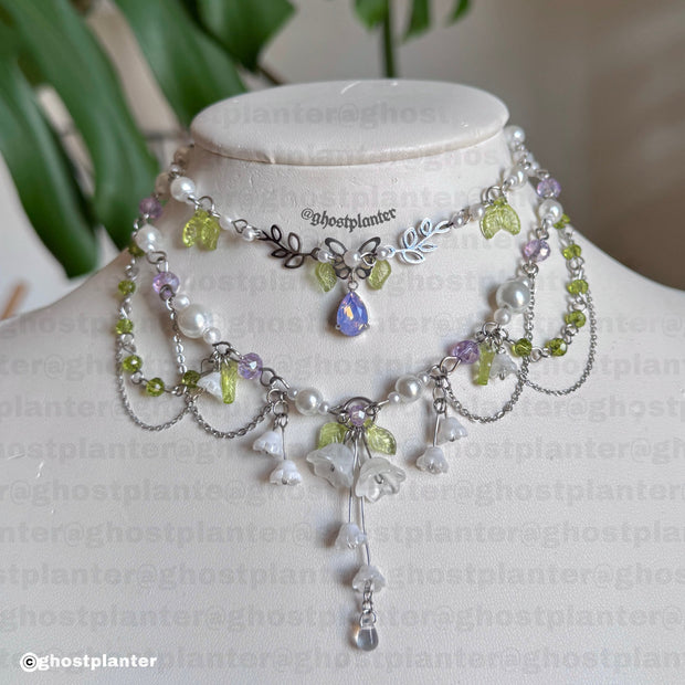 Silver or Golden Stainless Steel Lilly of the Valley Necklaces