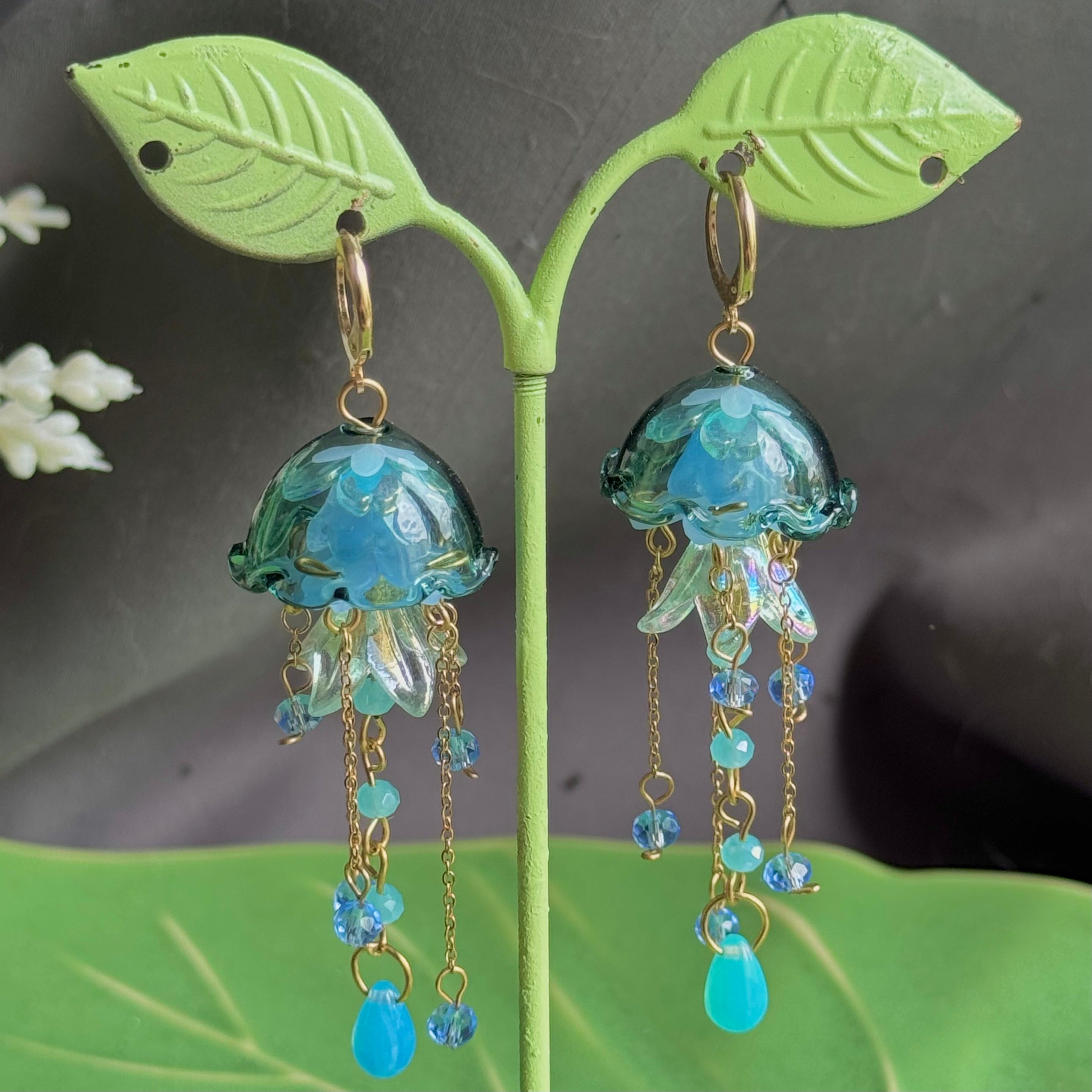 Customizable Steel Jellyfish Earrings Designs 1-6