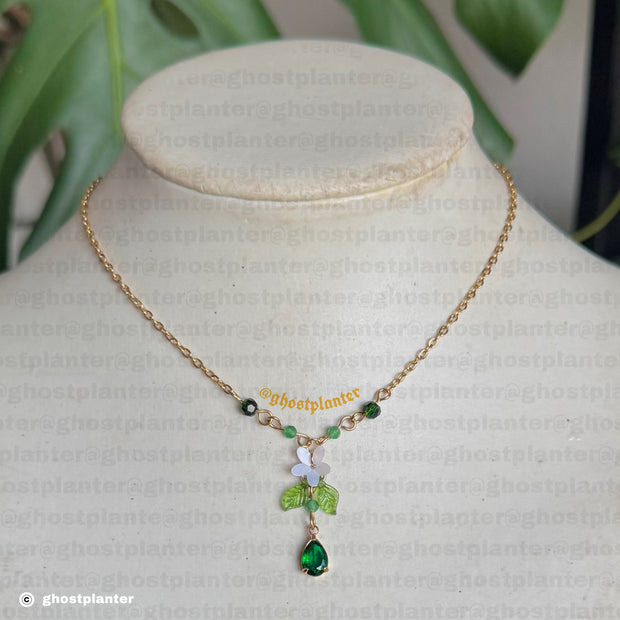 Gold or Silver Steel Impatiens Necklace