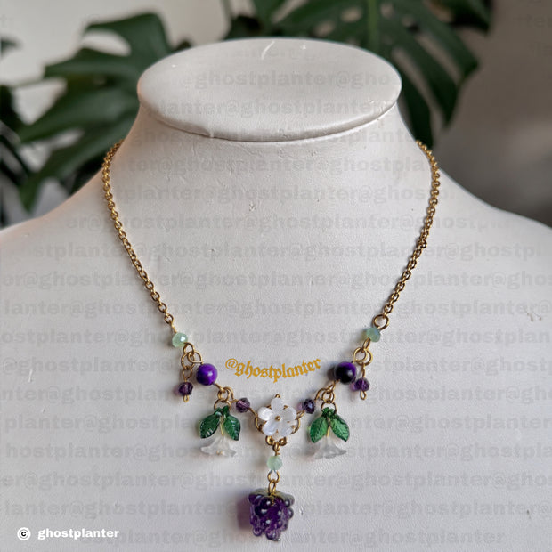 Golden or Silver Stainless Steel Blackberry Blossom Necklace