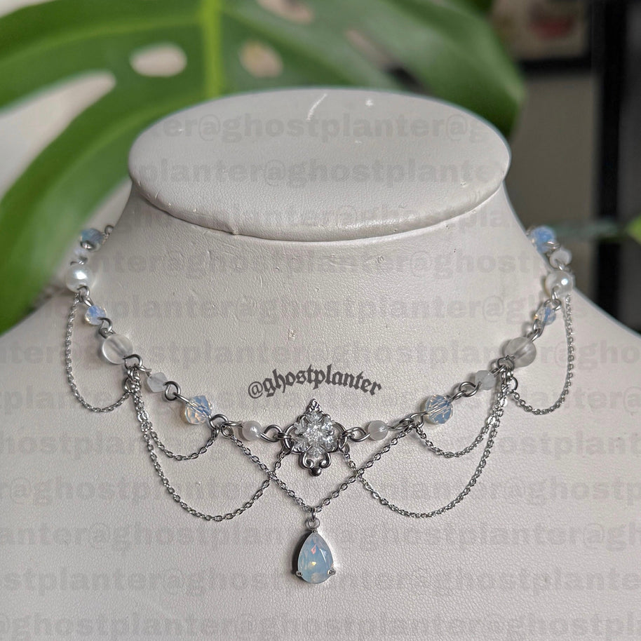 Silver Stainless Steel Clémentine Necklace