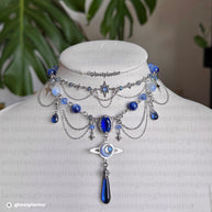 Silver Stainless Steel Galaxy Necklace