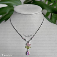 Golden or Silver Stainless Steel Simple Sakura Necklace