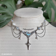 Silver Stainless Steel Evangeline Necklace