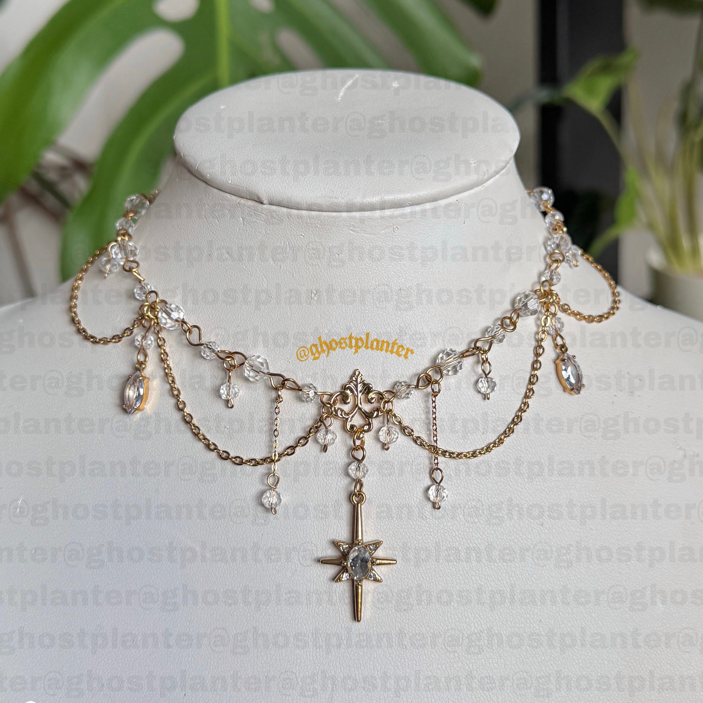 Golden Stainless Steel Julia Necklace