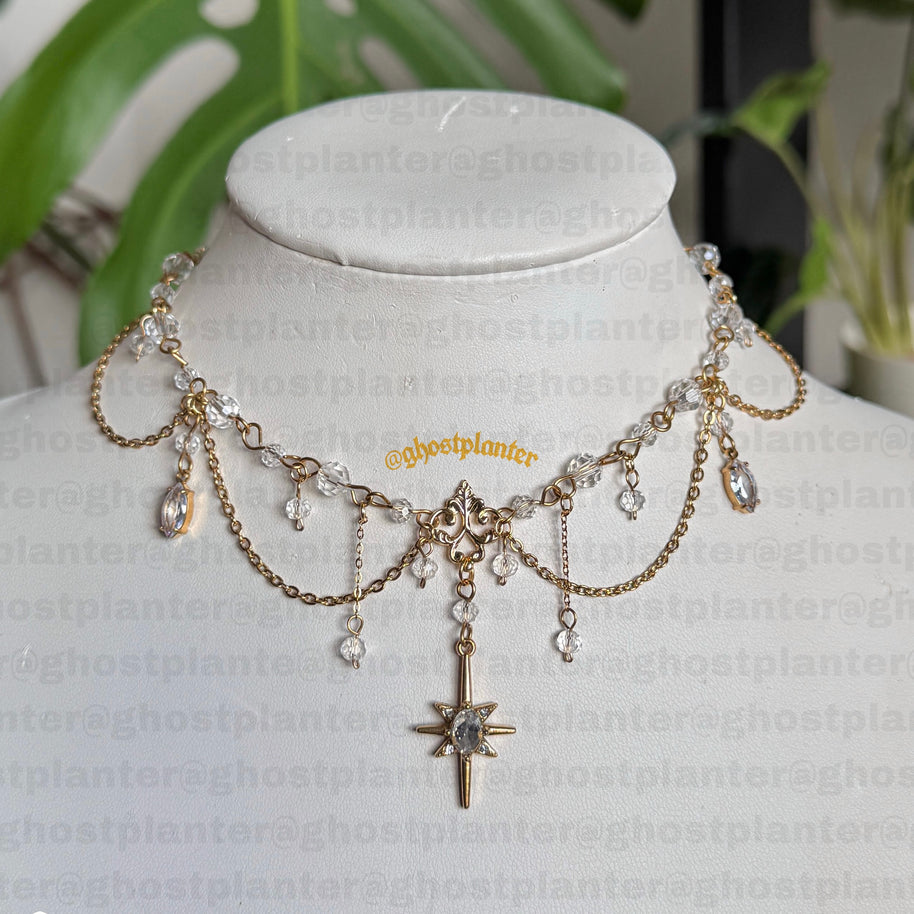 Golden Stainless Steel Julia Necklace